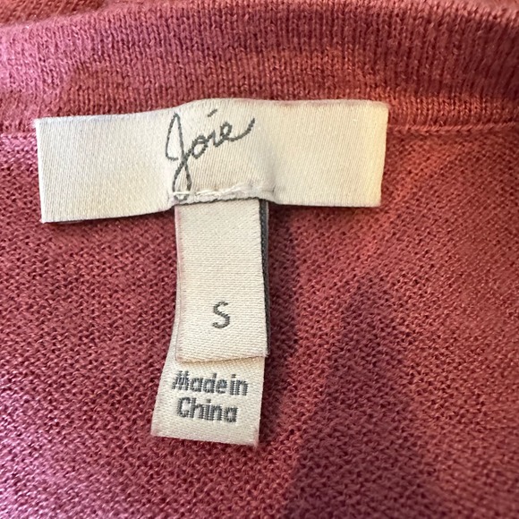 Joie Rose Pink Ruffled Wool Silk Sweater sz S EUC - Picture 4 of 6